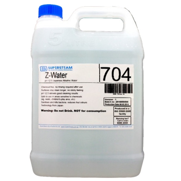 Supersteam Z WATER PH12.5 Ionized Alkaline Water Cleaning Solution 704 5L